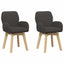 Svingende Spisestole 2 pcs Bouclé Mørkegrå 54 x 58 x 87 cm