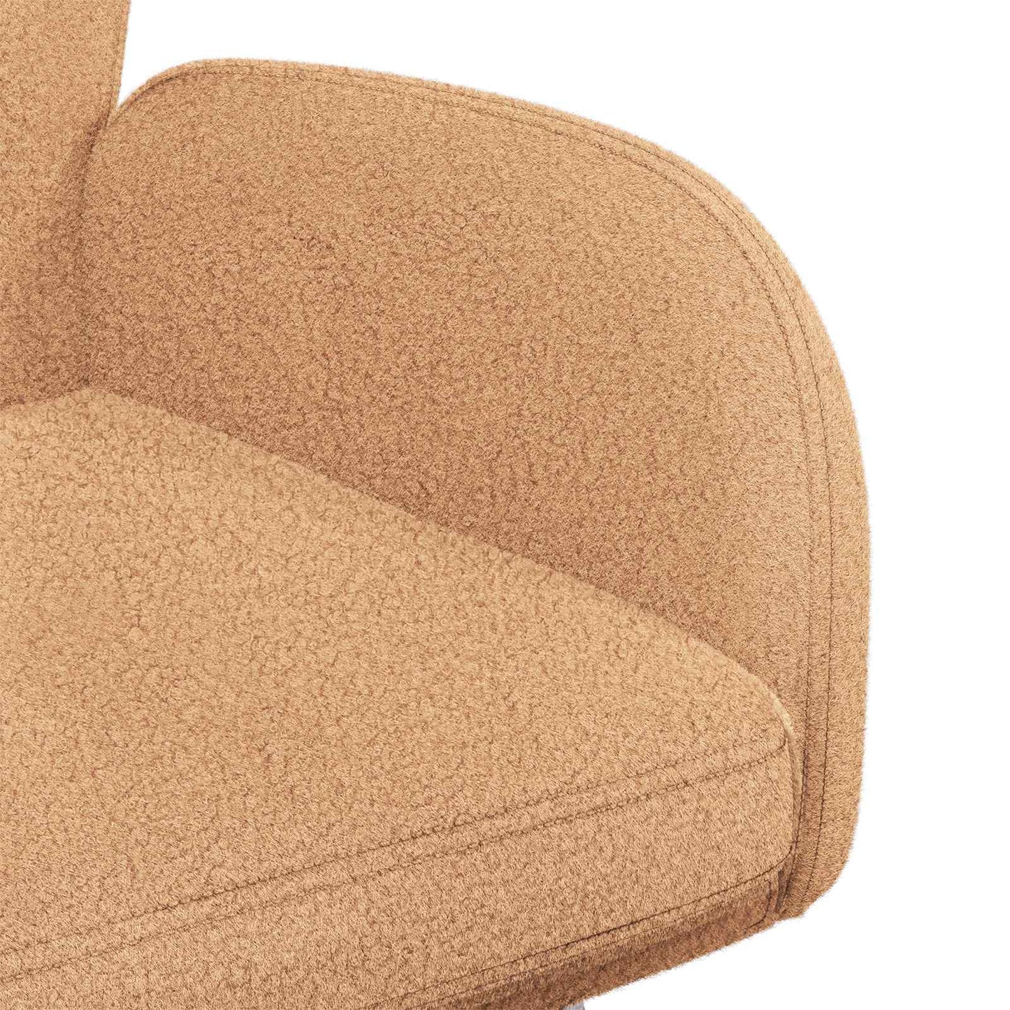 Svingende Spisestole 2 pcs Bouclé Beige 54 x 58 x 87 cm