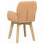Svingende Spisestole 2 pcs Bouclé Beige 54 x 58 x 87 cm