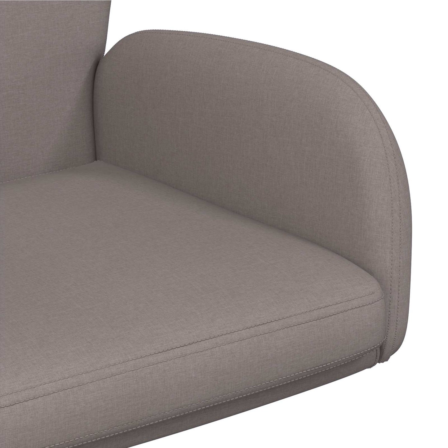 Svingbar skrivebordsstol 54 x 58 x 90 cm Gråbrun Stof