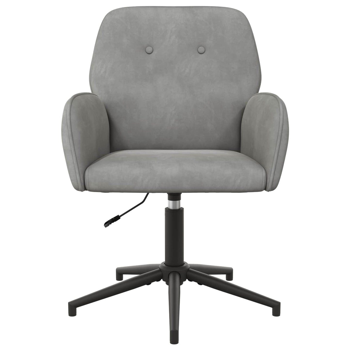 Svingbar skrivebordsstol 54 x 55 x 90 cm Lysegrå Fløjl