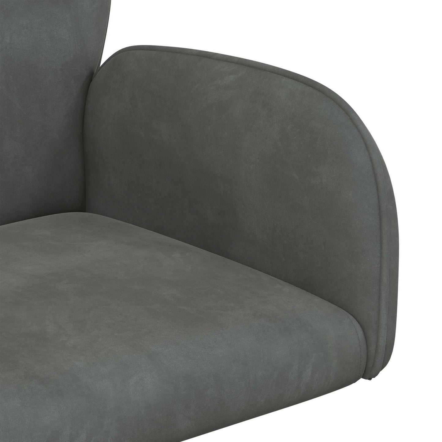 Svingbar skrivebordsstol 54 x 55 x 90 cm Mørkegrå Fløjl