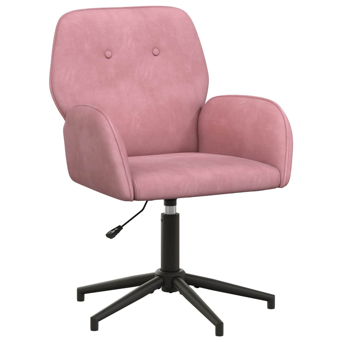 Svingbar skrivebordsstol 54 x 55 x 90 cm Lyserød Fløjl