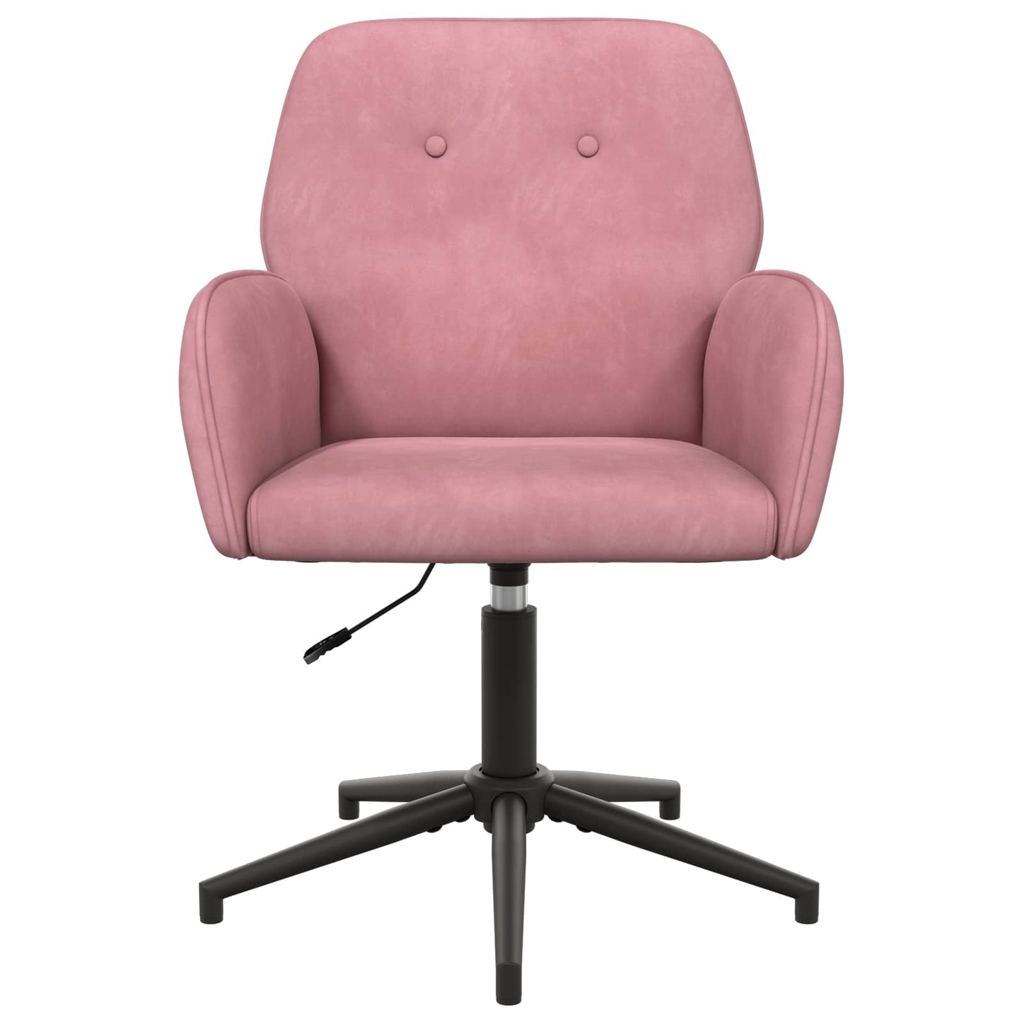 Svingbar skrivebordsstol 54 x 55 x 90 cm Lyserød Fløjl