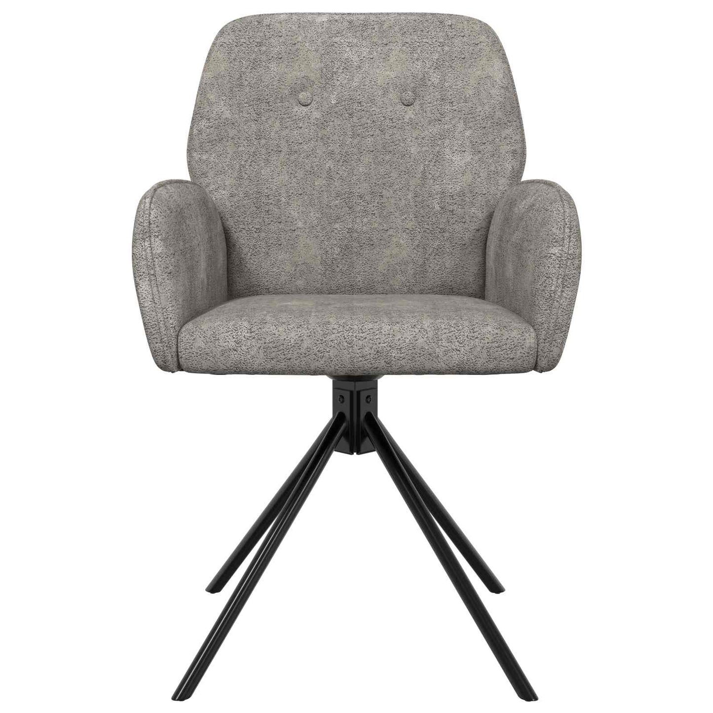 Svingende Spisestole 2 pcs Faux Suede Læder Lysegrå