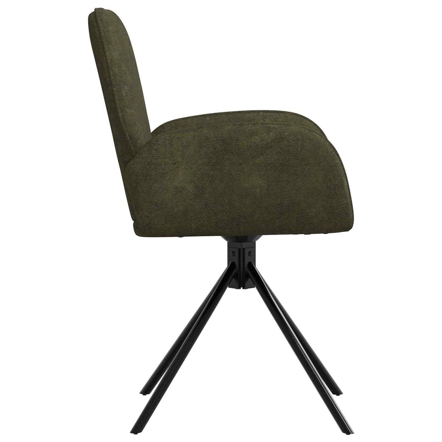 Svingende Spisestole 2 pcs Faux Suede Læder Army Grøn