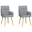 Spisestole 2 pcs Stof Lysegrå 60 x 56 x 96 cm