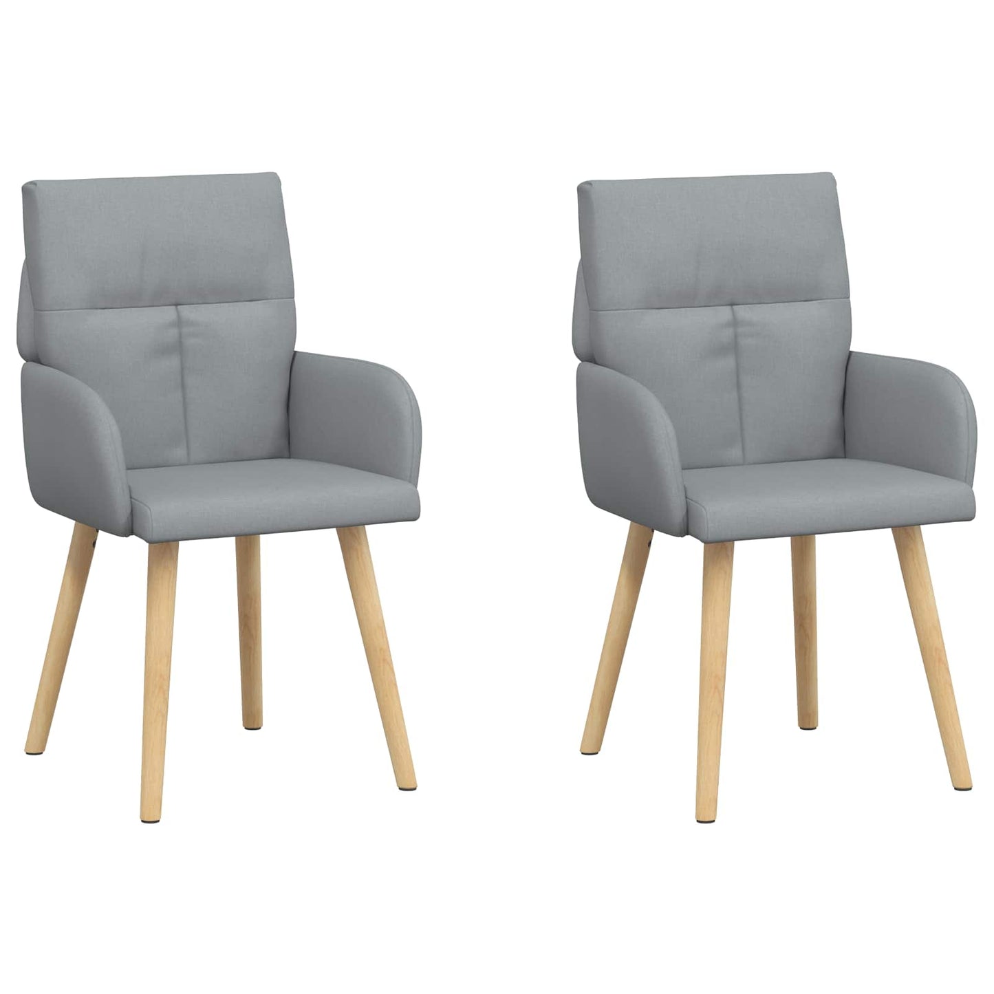Spisestole 2 pcs Stof Lysegrå 60 x 56 x 96 cm