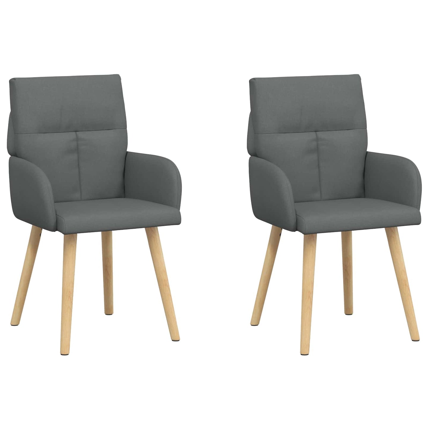 Spisestole 2 pcs Stof Mørkegrå 60 x 56 x 96 cm