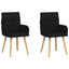 Spisestole 2 pcs Stof Sort 60 x 56 x 96 cm
