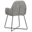 Spisestole 2 pcs Fløjl Lysegrå 55 x 50 x 84 cm