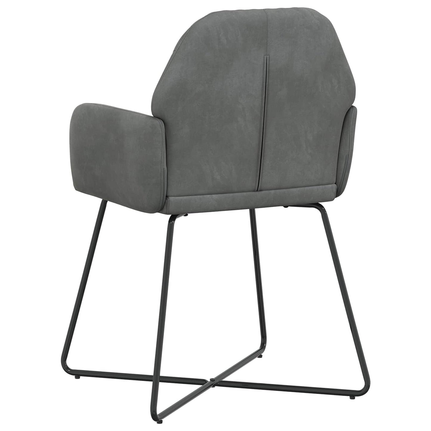 Spisestole 2 pcs Fløjl Mørkegrå 55 x 50 x 84 cm