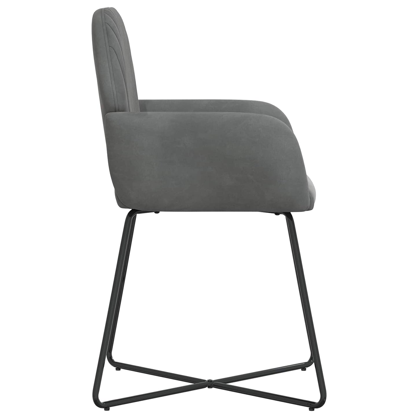 Spisestole 2 pcs Fløjl Mørkegrå 55 x 50 x 84 cm