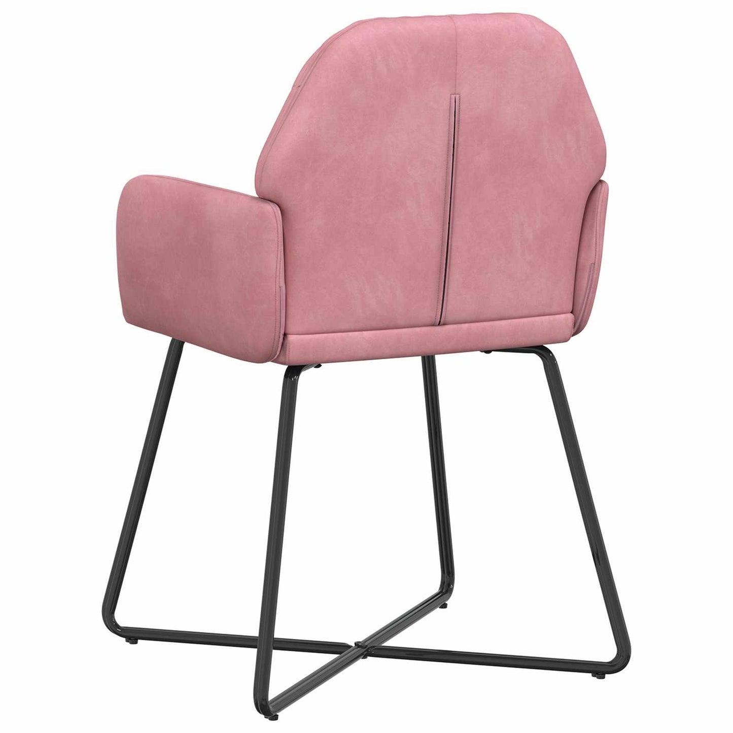 Spisestole 2 pcs Fløjl Lyserød 55 x 50 x 84 cm