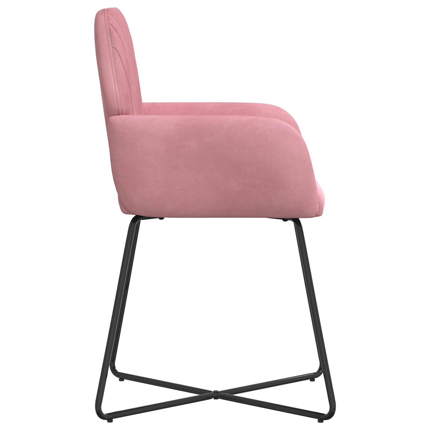 Spisestole 2 pcs Fløjl Lyserød 55 x 50 x 84 cm