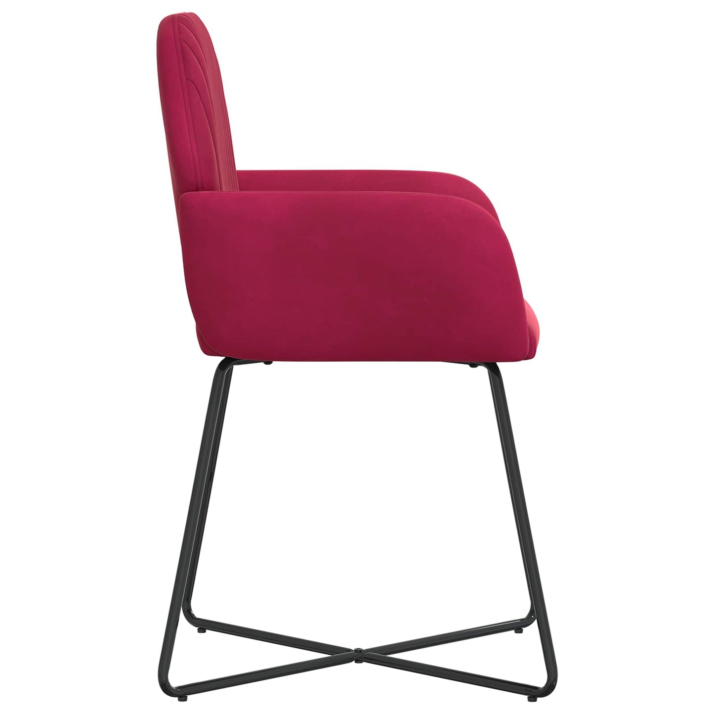 Spisestole 2 pcs Fløjl Vinrød 55 x 50 x 84 cm