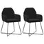 Spisestole 2 pcs Fløjl Sort 55 x 50 x 84 cm