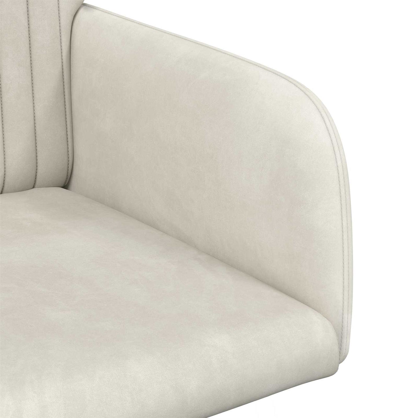 Spisestole 2 pcs Fløjl Cremefarvet 55 x 50 x 84 cm