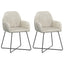 Spisestole 2 pcs Fløjl Cremefarvet 55 x 50 x 84 cm
