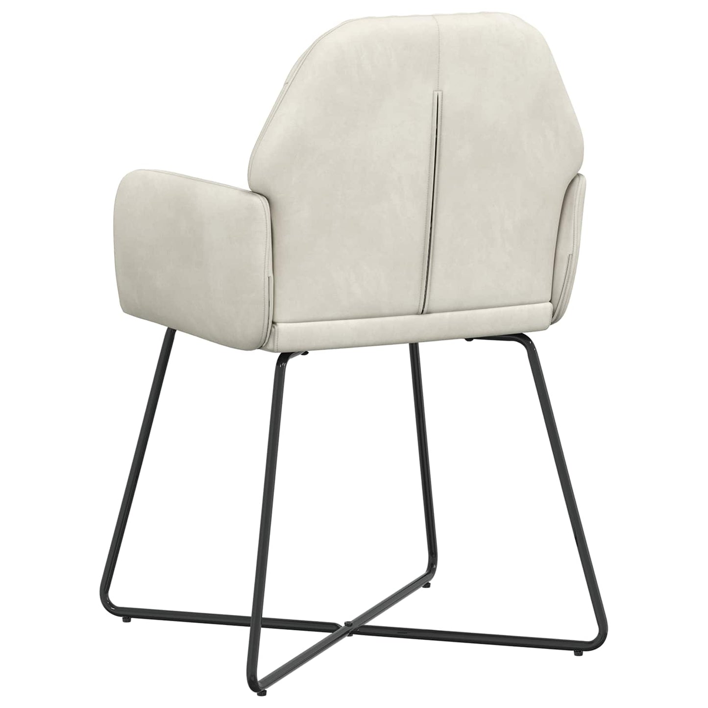 Spisestole 2 pcs Fløjl Cremefarvet 55 x 50 x 84 cm