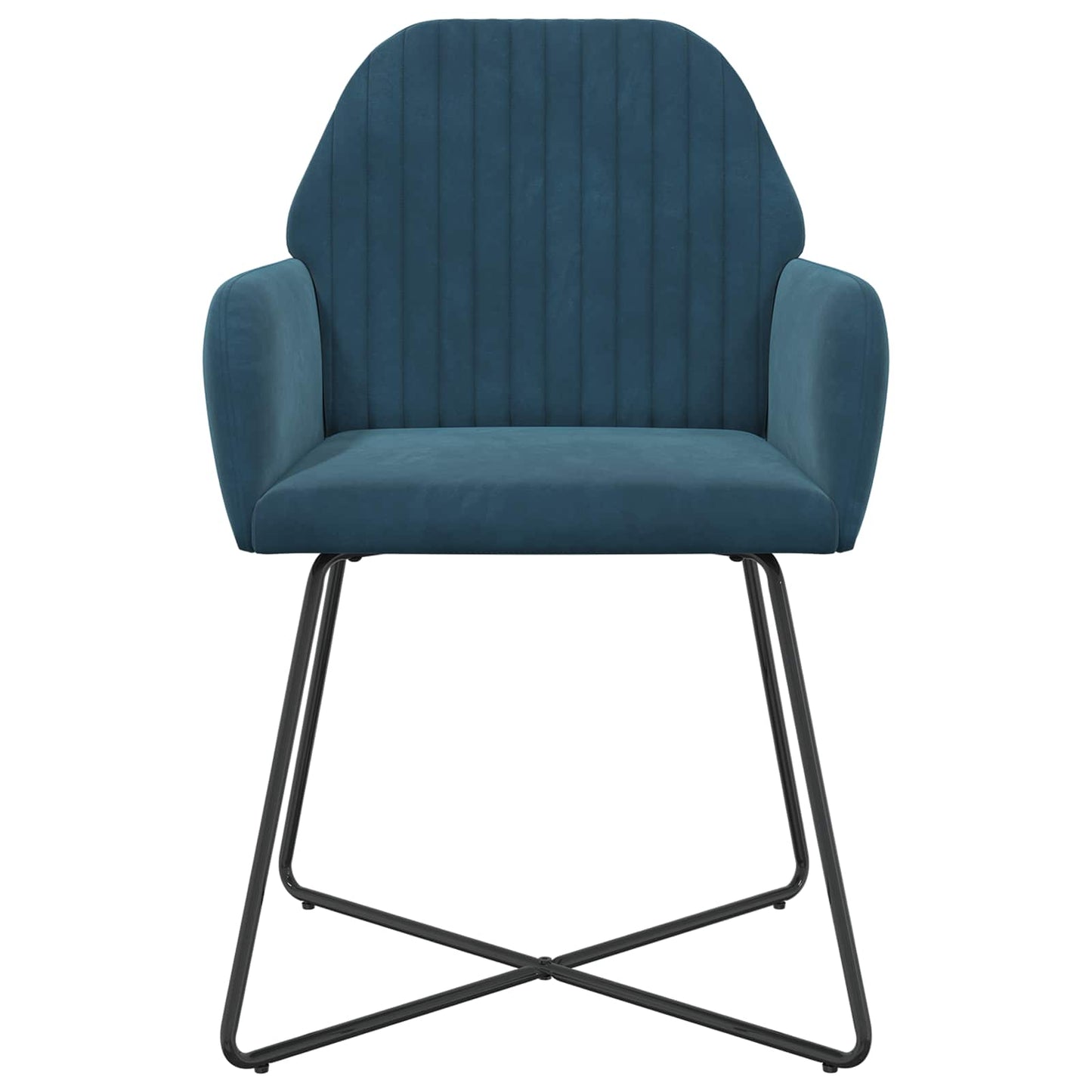 Spisestole 2 pcs Fløjl Blå 55 x 50 x 84 cm