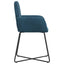 Spisestole 2 pcs Fløjl Blå 55 x 50 x 84 cm