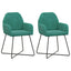 Spisestole 2 pcs Fløjl Turkis 55 x 50 x 84 cm