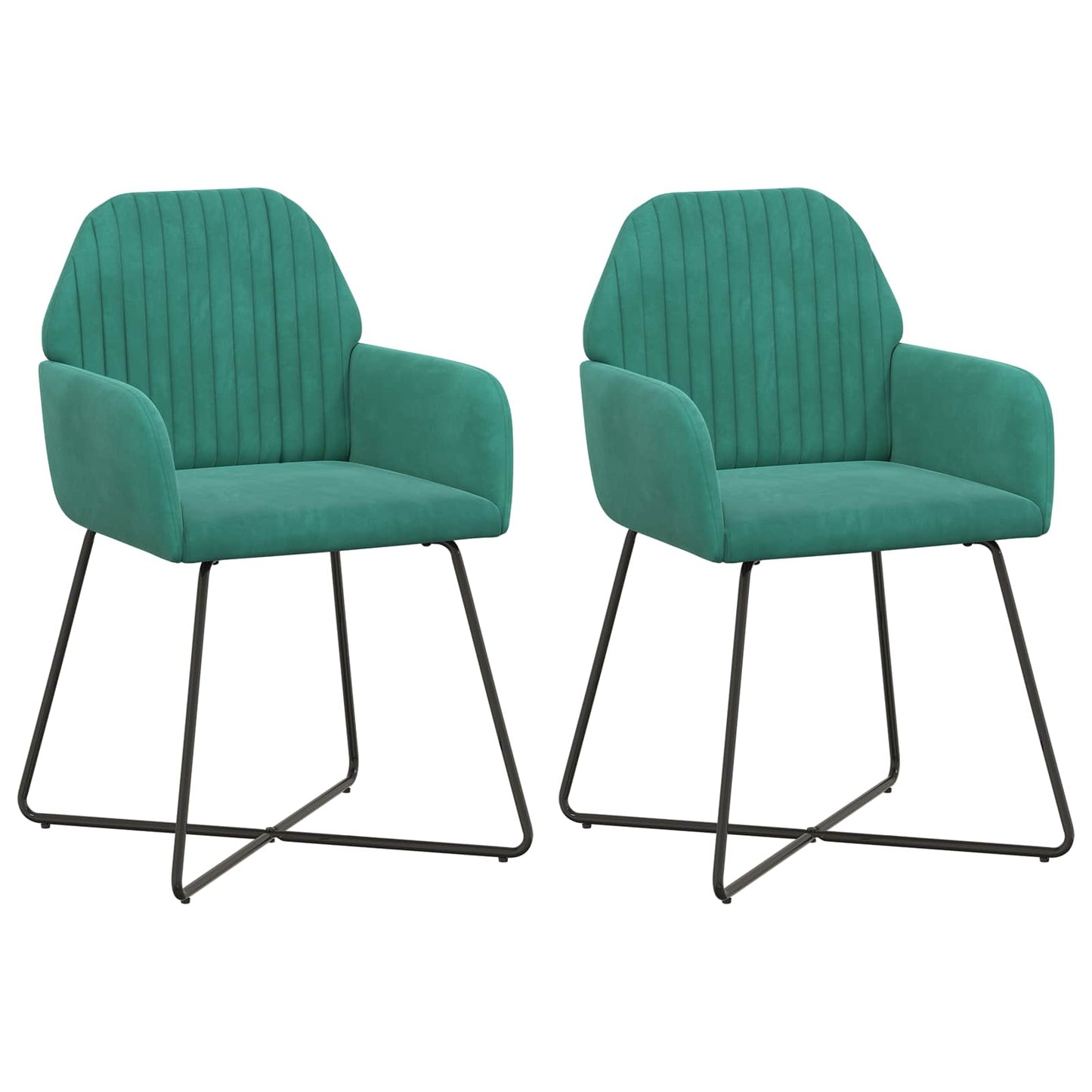 Spisestole 2 pcs Fløjl Turkis 55 x 50 x 84 cm