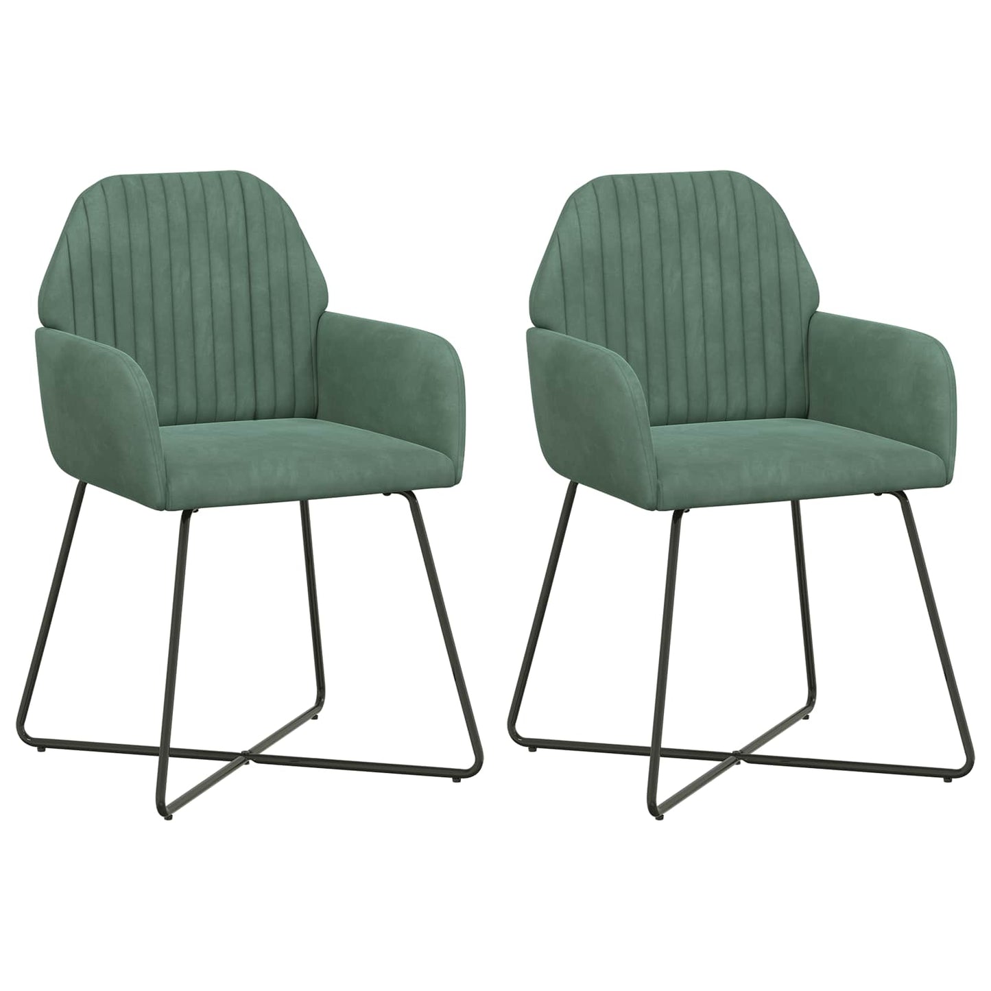 Spisestole 2 pcs Fløjl Havgrøn 55 x 50 x 84 cm