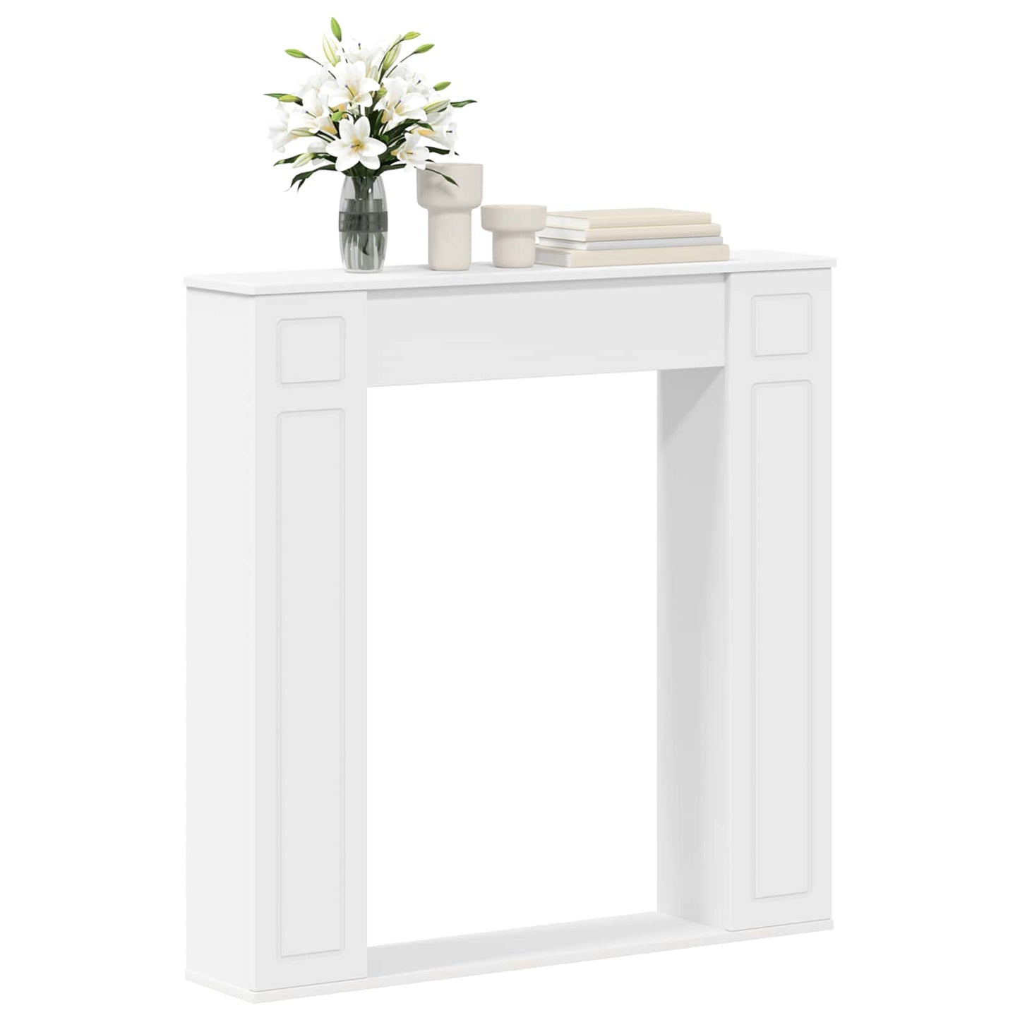 Pejseramme Hvid 100 x 20 x 100 cm Konstrueret træ