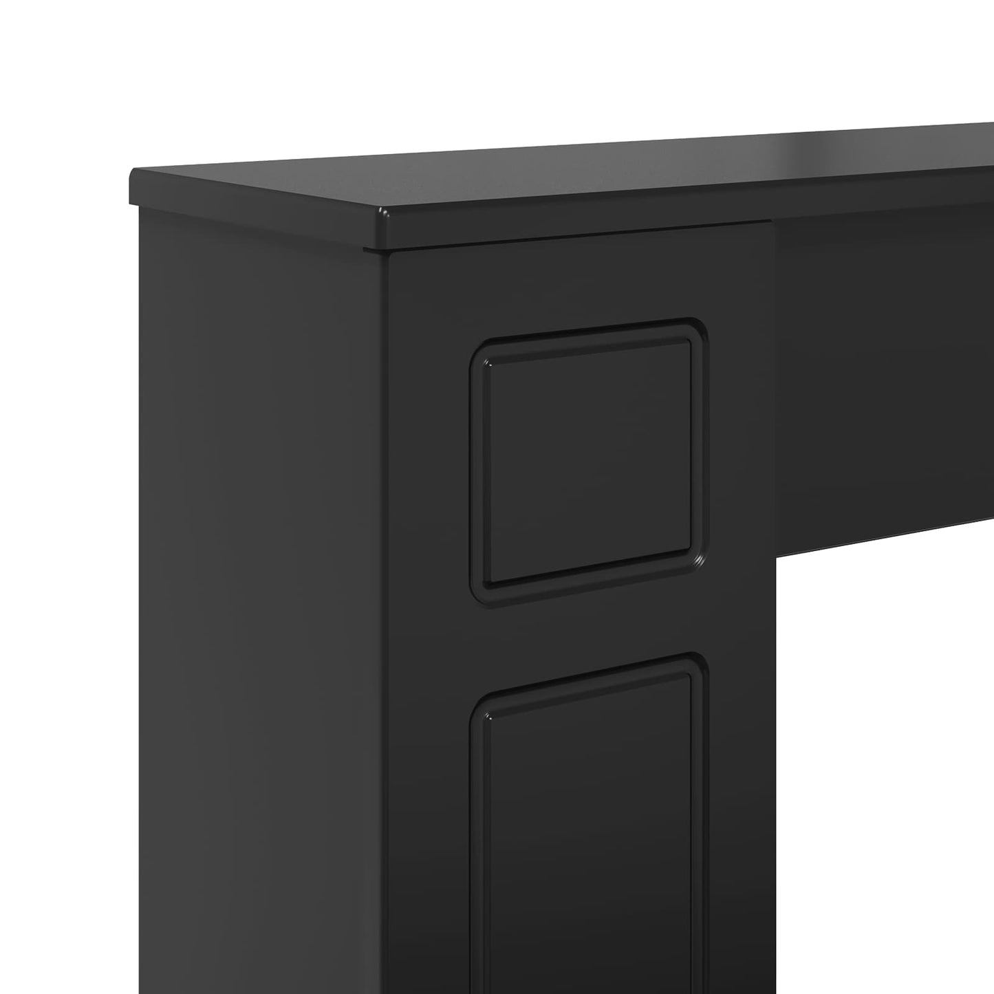 Pejseramme Sort 100 x 20 x 100 cm Konstrueret træ