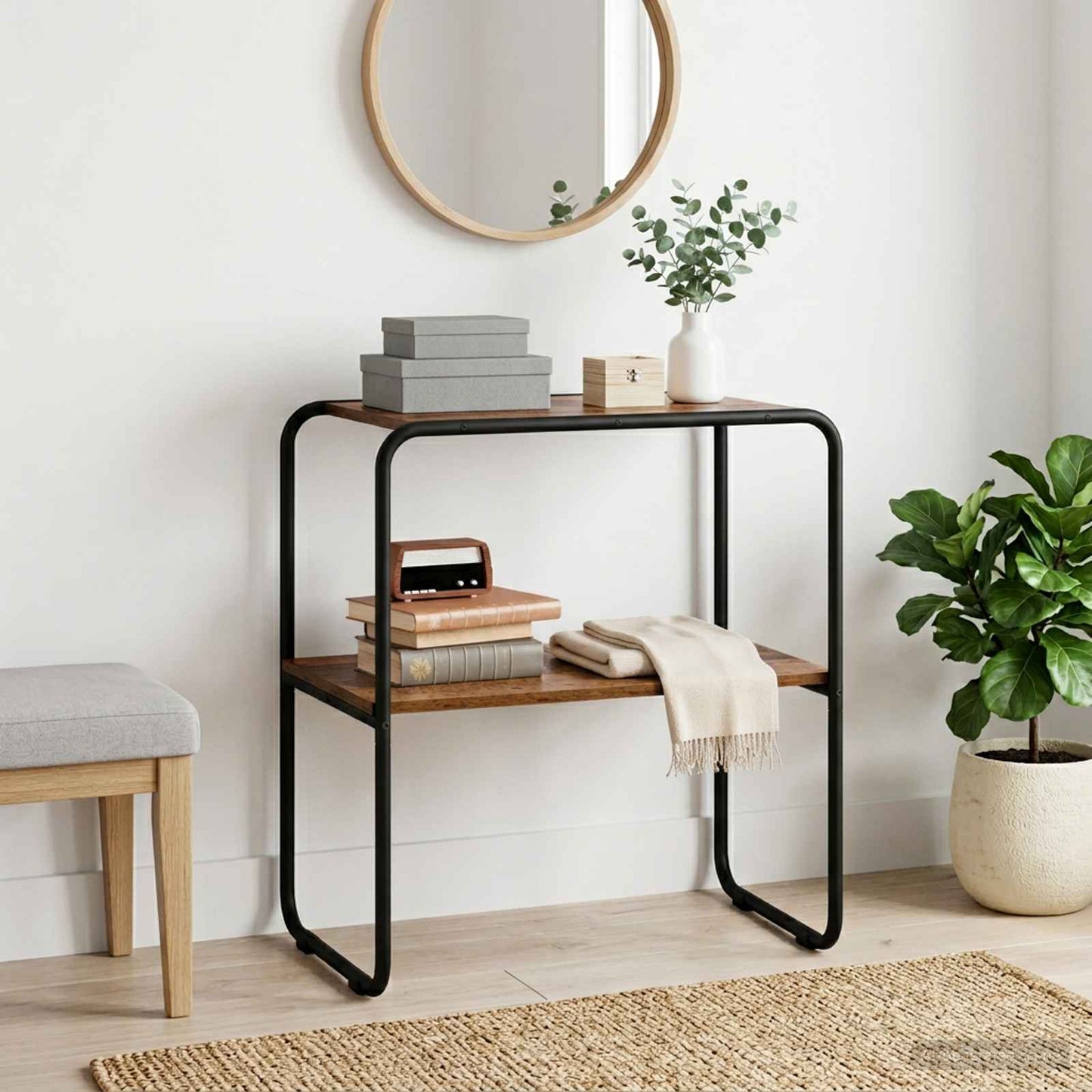 Konsolbord Gammelt træ 60 x 42,5 x 70 cm Konstrueret træ