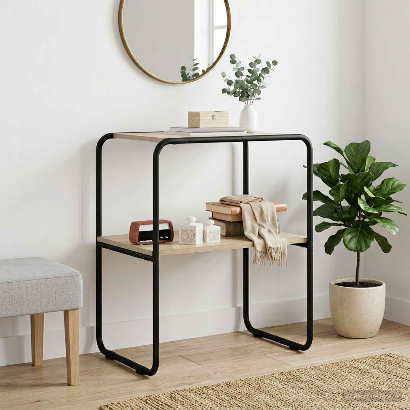 Konsolbord Sonoma-eg 80 x 42,5 x 70 cm Konstrueret træ billede