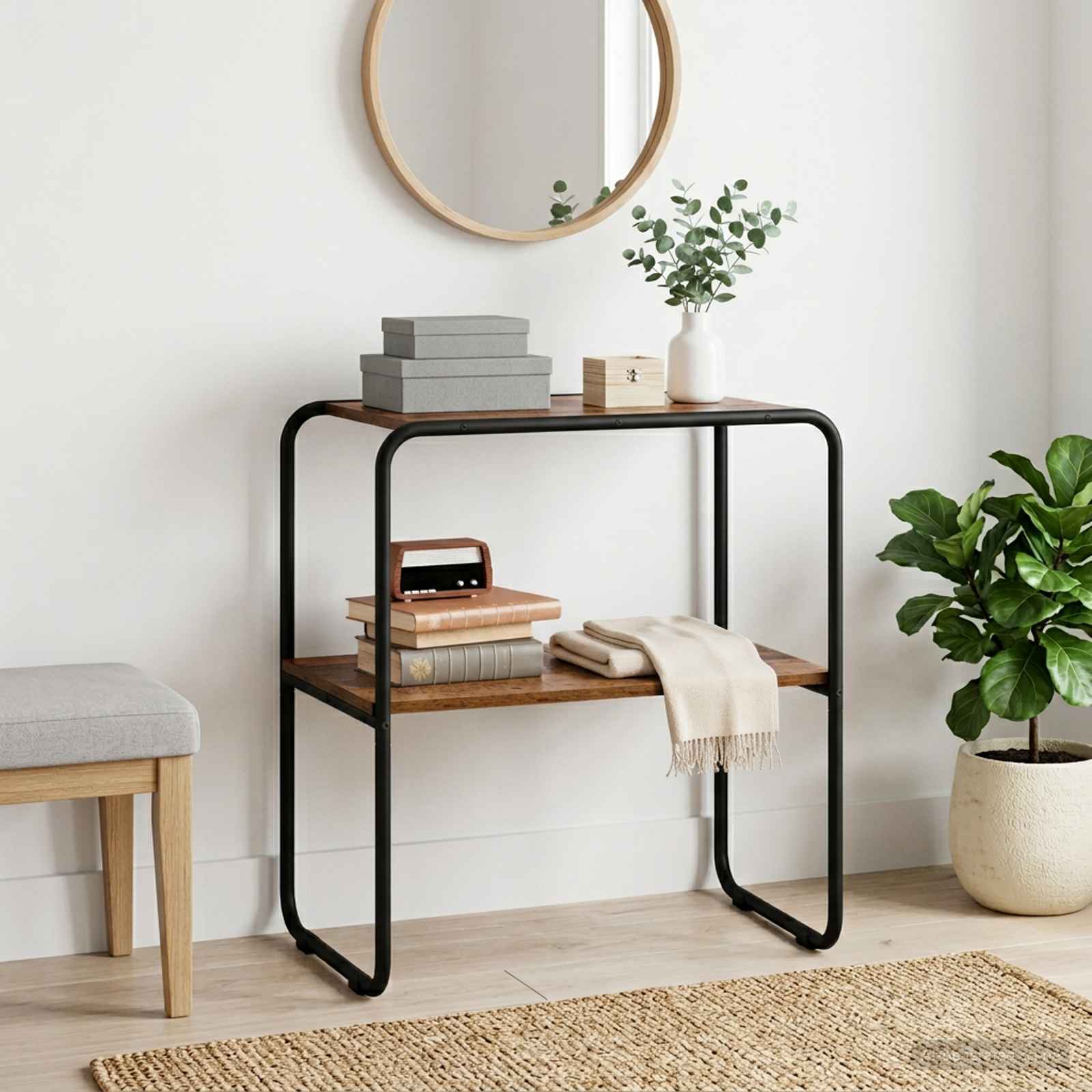 Konsolbord Gammelt træ 80 x 42,5 x 70 cm Konstrueret træ billede