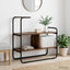 Konsolbord Røget eg 80 x 35 x 75 cm Konstrueret træ