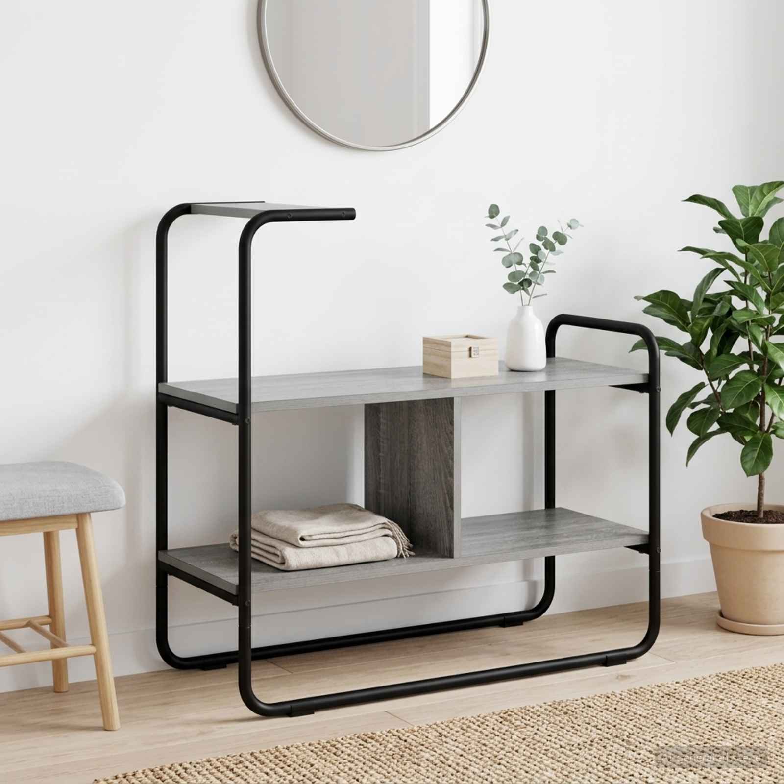 Konsolbord Grå Sonoma 80 x 35 x 75 cm Konstrueret træ billede