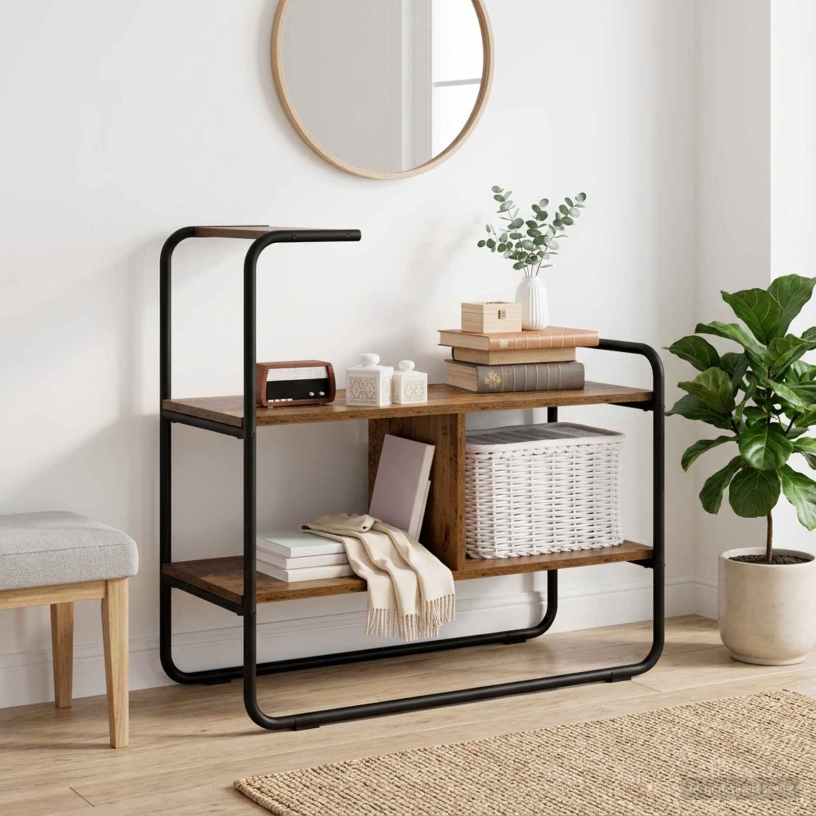 Konsolbord Gammelt træ 80 x 35 x 75 cm Konstrueret træ billede