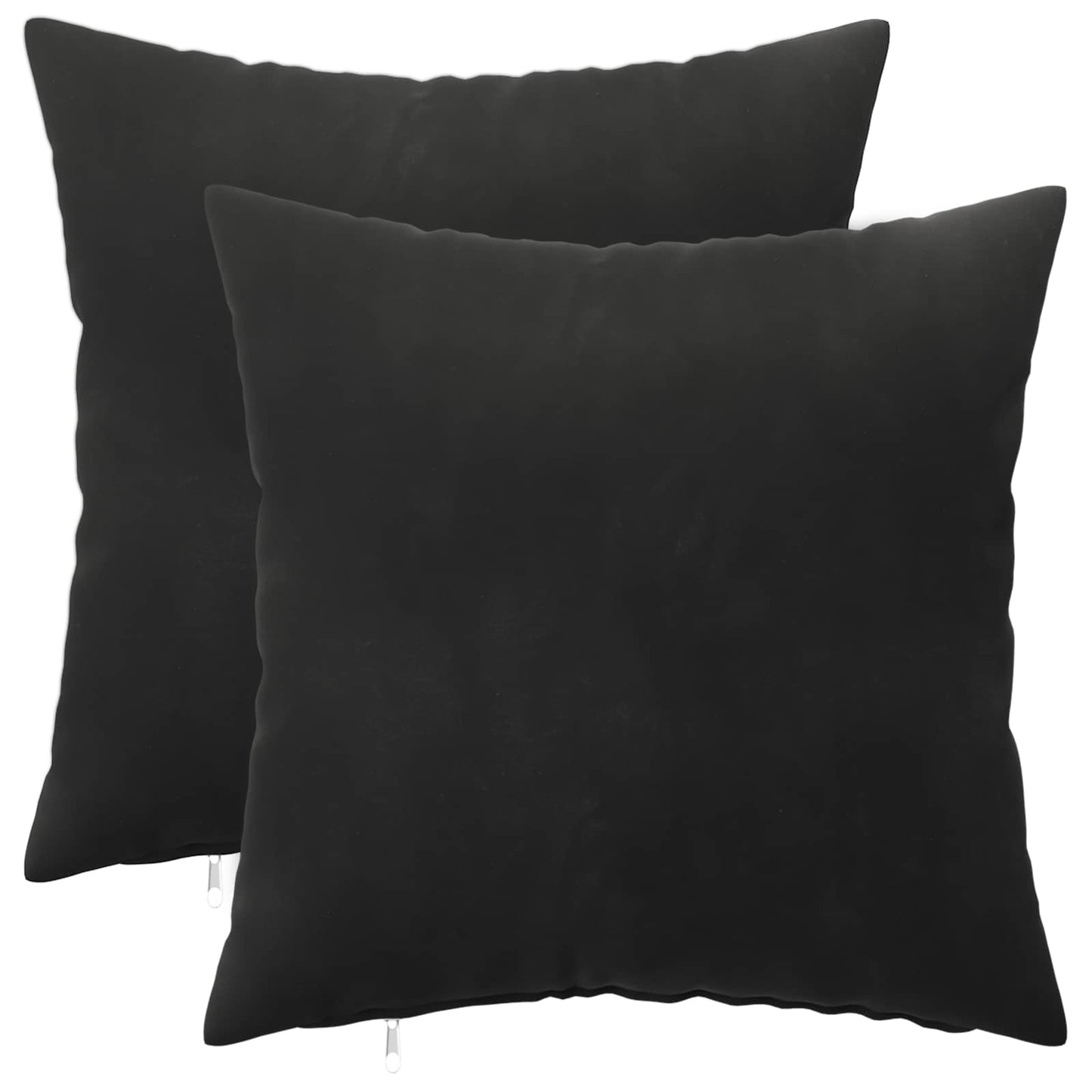 Pudebetræk 2 pcs HEERLEN Sort 30 x 30 cm Fløjl