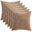 Pudebetræk 6 stk. HEERLEN Brun 30 x 30 cm Chenille Stof