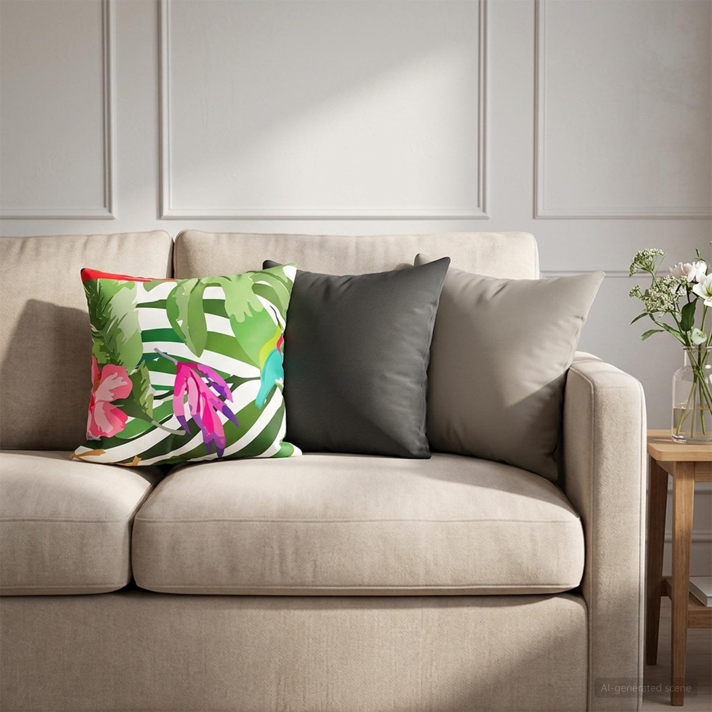 Pudebetræk 2 pcs HEERLEN Antracit 40 x 40 cm Polyester