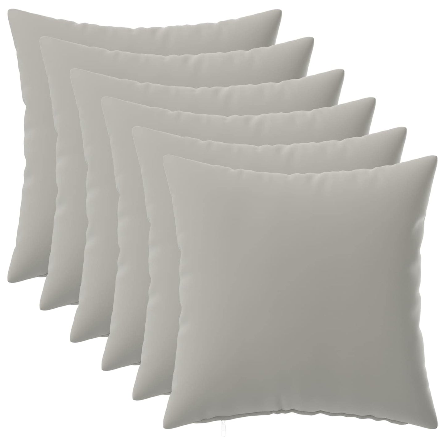 Pudebetræk 6 pcs HEERLEN Grå 30 x 30 cm Polyester