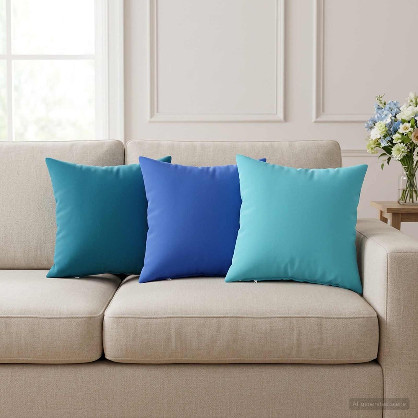 Pudebetræk 6 pcs HEERLEN Kongelig blå 35 x 35 cm Polyester