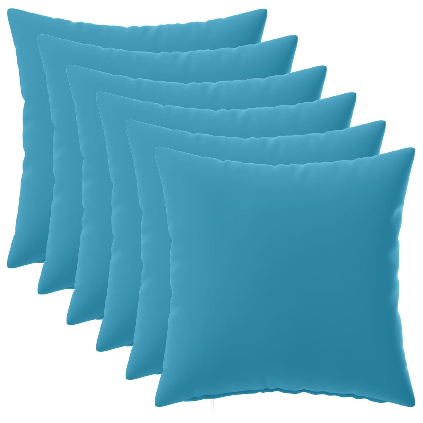 Pudebetræk 6 pcs HEERLEN Lyseblå 30 x 30 cm Polyester