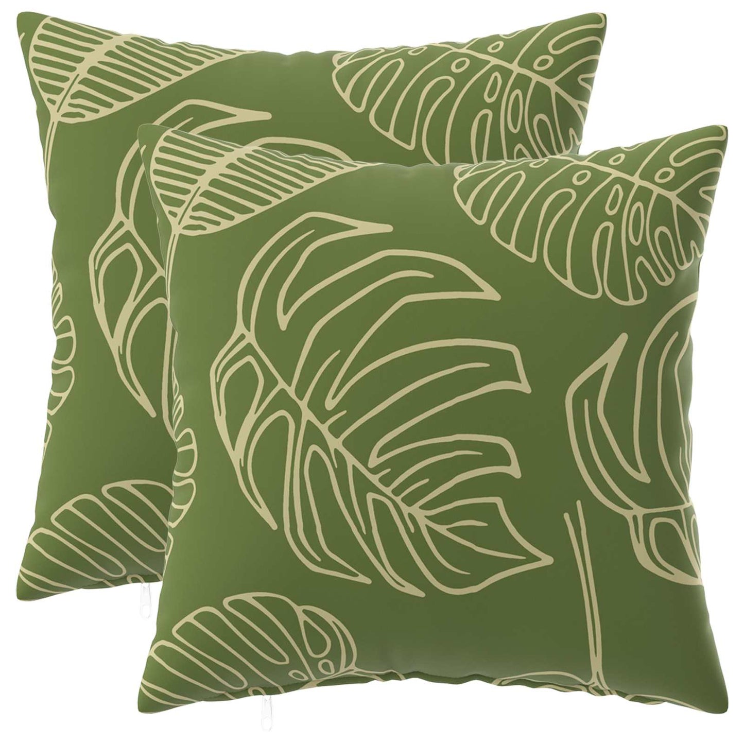 Pudebetræk 2 pcs HEERLEN Bladdesign 30 x 30 cm Polyester