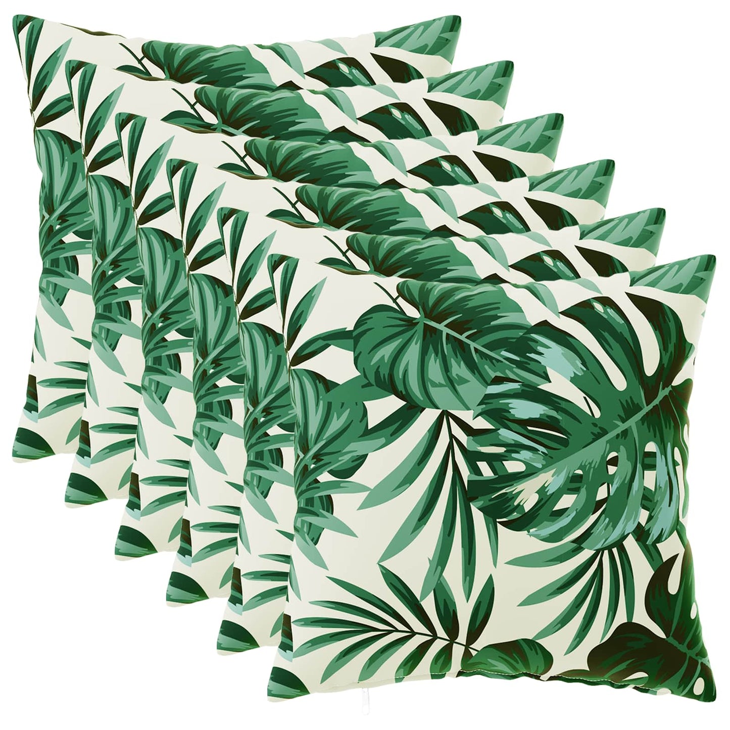 Pudebetræk 6 pcs HEERLEN Bladmønster 30 x 30 cm Polyester