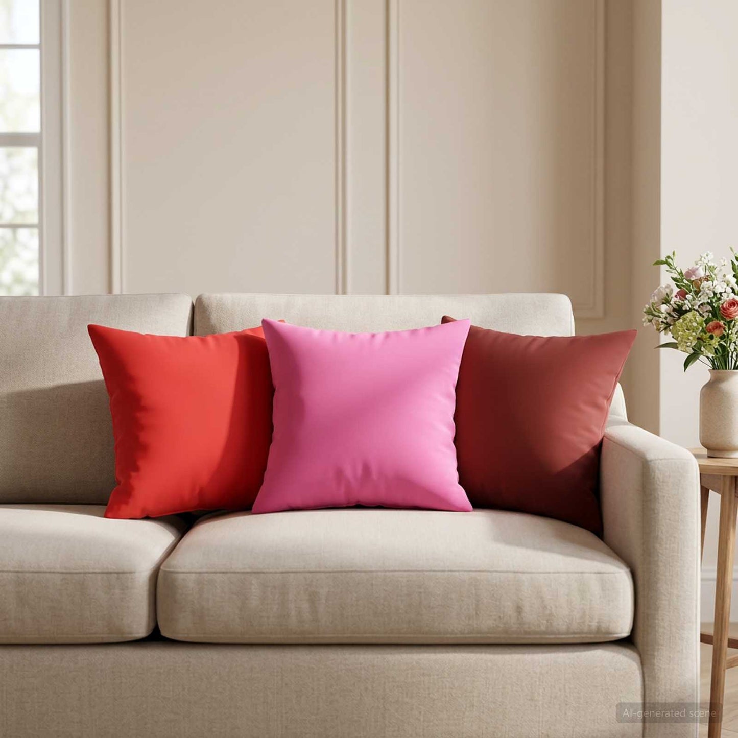 Pudebetræk 12 pcs HEERLEN Vinrød 40 x 40 cm Polyester