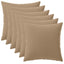 Pudebetræk 6 stk. HEERLEN Gråbrun 30 x 30 cm Polyester