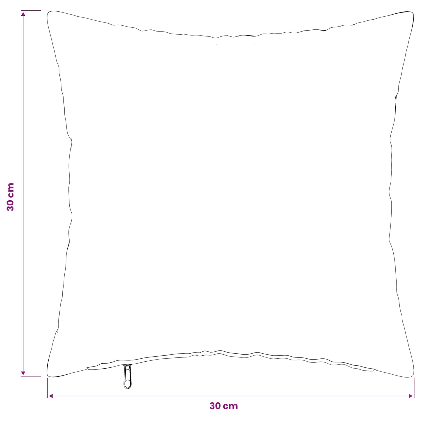 Pudebetræk 6 pcs HEERLEN Sort 30 x 30 cm Flannel
