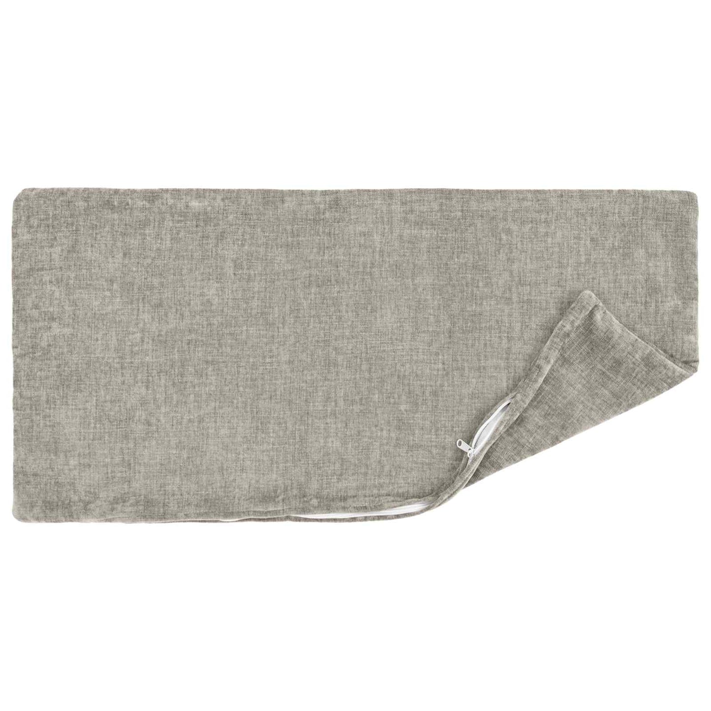 Pudebetræk 6 stk. HEERLEN Lysegrå 30 x 50 cm Chenille Stof