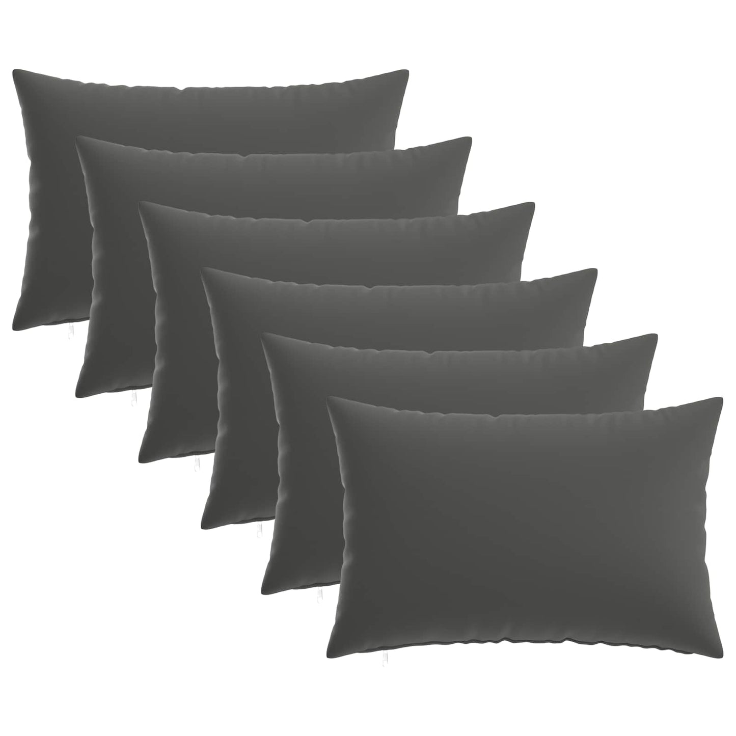 Pudebetræk 6 pcs HEERLEN Antracit 30 x 50 cm Polyester